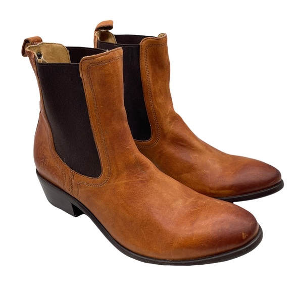 Frye Shoes - Frye Carson Chelsea Short Boots Cognac Size 10 COG